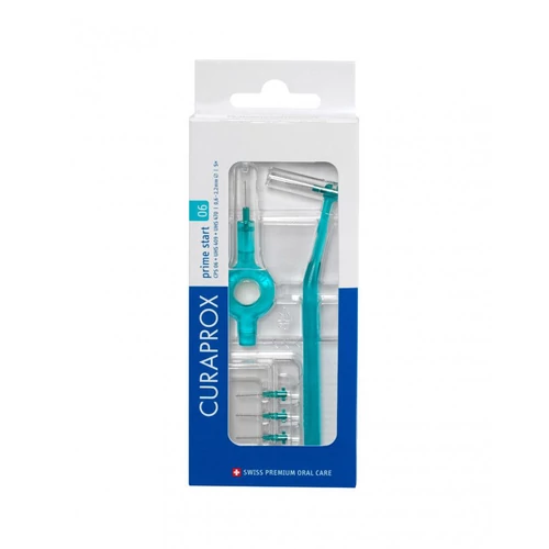Curaprox CPS 06 prime Start fogköztisztító kefe, türkiz (5 db CPS 06 + UHS 409 + UHS 470 nyél)