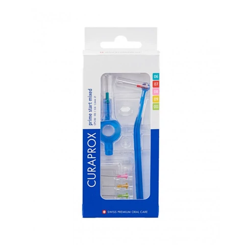 Curaprox CPS Prime Start Mix fogköztisztító kefe (5 db: CPS 06-011 + UHS409 és UHS470 kék tartónyél)