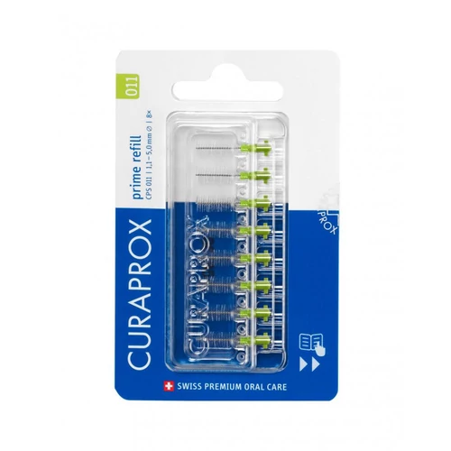 Curaprox CPS 011 prime fogköztisztító kefe, világoszöld, utántöltő (8 db)
