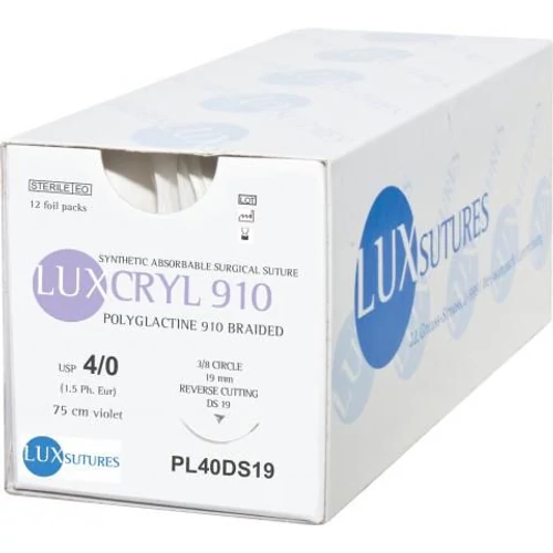 LUXCRYL 910 DS12 12mm 6/0 45 cm Violet (PL60DS12)