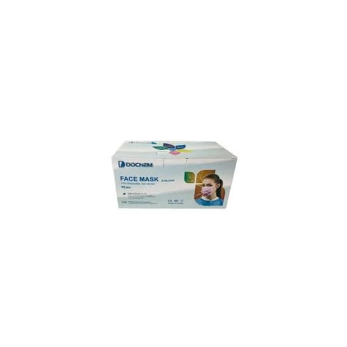 DOCHEM® Type IIR kék - Orvosi Arcmaszk, 3 rétegű, gumis 50 db/doboz