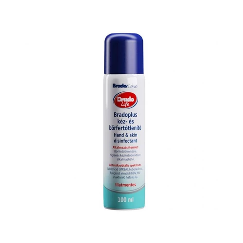 Bradolife/bradoplus kéz- és bőrfertőtlenítőszer 100 ml ALU aerosol
