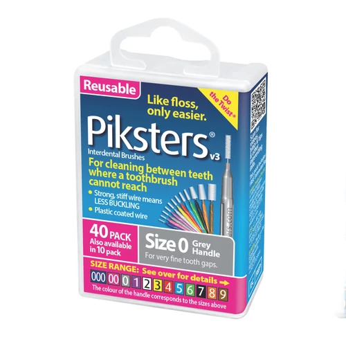 Piksters fogköztisztító kefe ezüst 0, 40 db