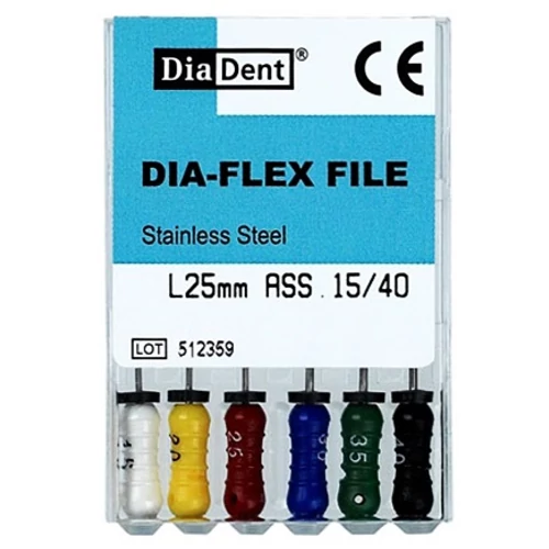 Flexible K-file(SS) 25mm 15-40 - Diadent