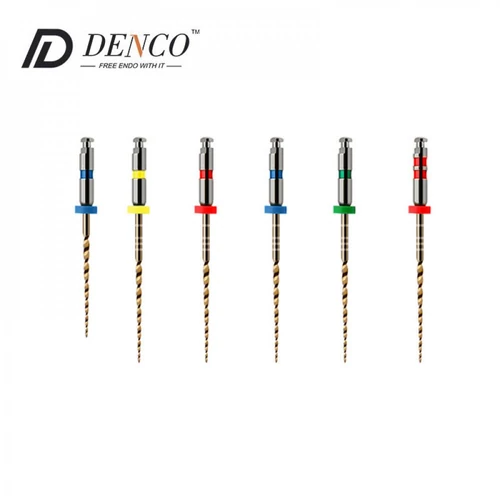 Pro-Flexi Files Gold 25mm (NiTi) rotációs fájlrendszer sorozat 6db - Denco