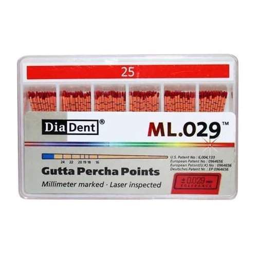 Diadent Guttapercha csúcs ML.029 ISO 25 120db