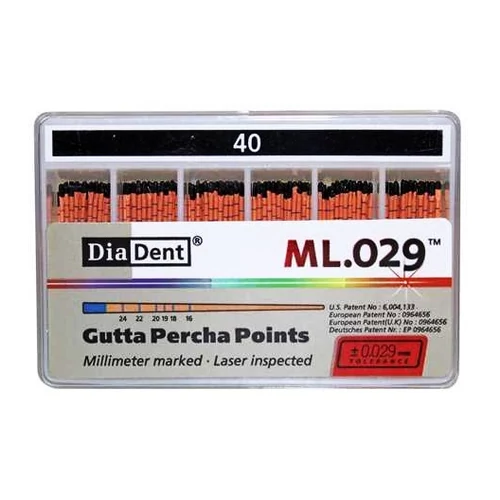 Guttapercha csúcs ML.029 ISO 40 120db - Diadent