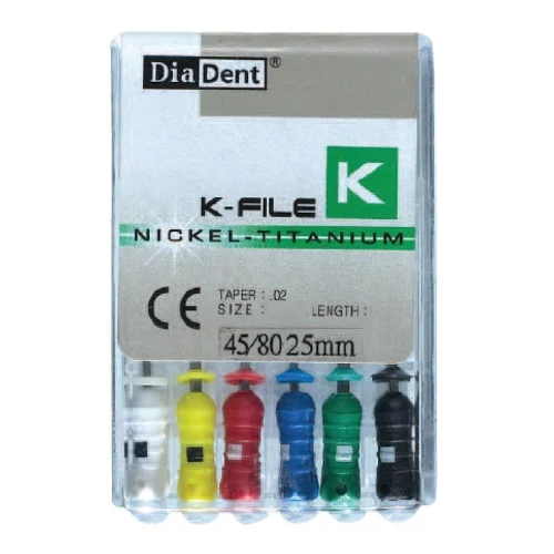 K-Files (NiTi) 25mm #45/80 - Diadent