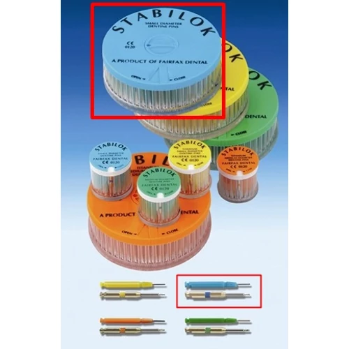 Stabilok kék 100db acél 0,6mm - FAIRFAX DENTAL