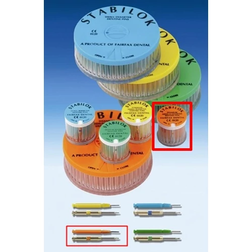 Stabilok parapulpális csap narancs 20db titán 0,76mm