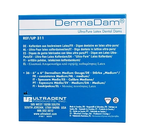 DermaDam kofferdam gumi 36db 15x15 Medium - Ultradent
