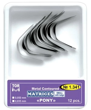 Domborított fém Pony matricák gingivális fülel - kicsi (12db) 0,05mm - TOR