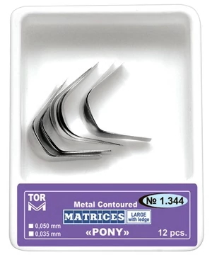 Domborított fém Pony matricák gingivális fülel - nagy (12db) 0,05mm - TOR