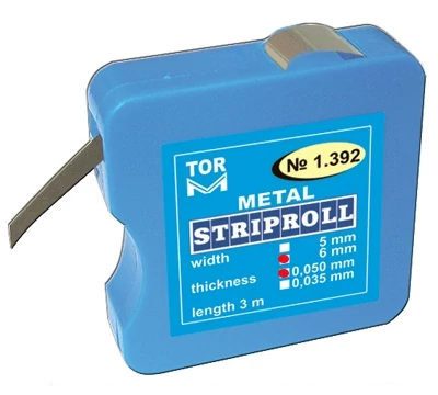 Fémmatricaszalag tekercs (3m x 6mmx0,05mm) szögletes dobozban - TOR