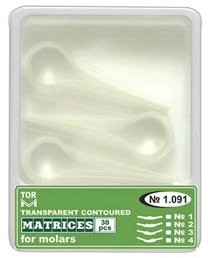 Domborított, átlátszó matricakészlet, moláris (15+15db) - TOR