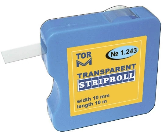 Átlátszó matricatekercs 10mmx10m, 0,05mm, szögletes doboz - TOR