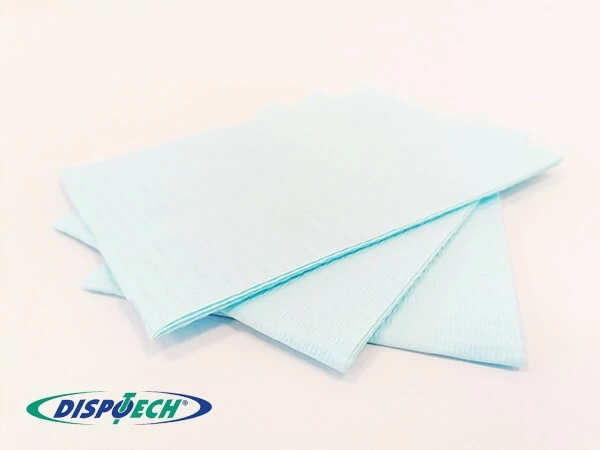 Nyálkendő lapok 500db világoskék 2+1rétegű - Dispotech