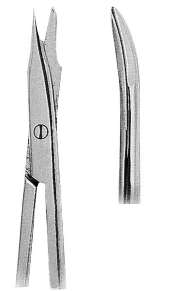 Sebészi olló Stevens 11.5 cm hajlított - Shufa
