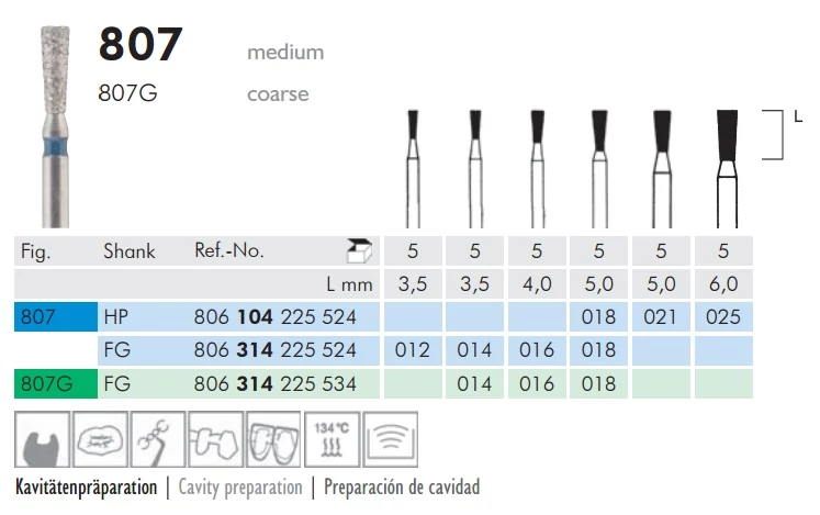 Gyémánt fúró turbinába 807314016