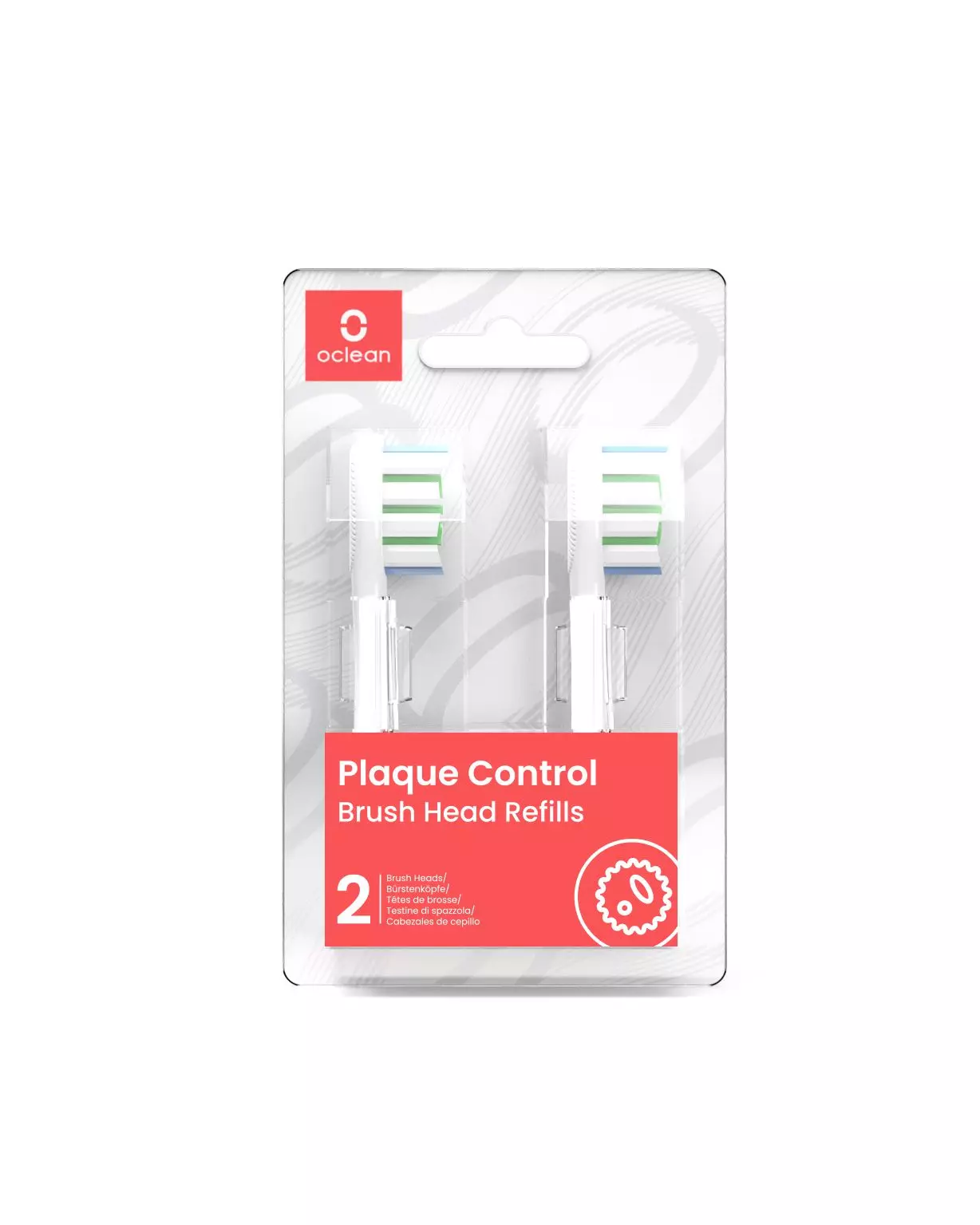Oclean X Pótfej (2db) Fehér P1C1 Plaque Control