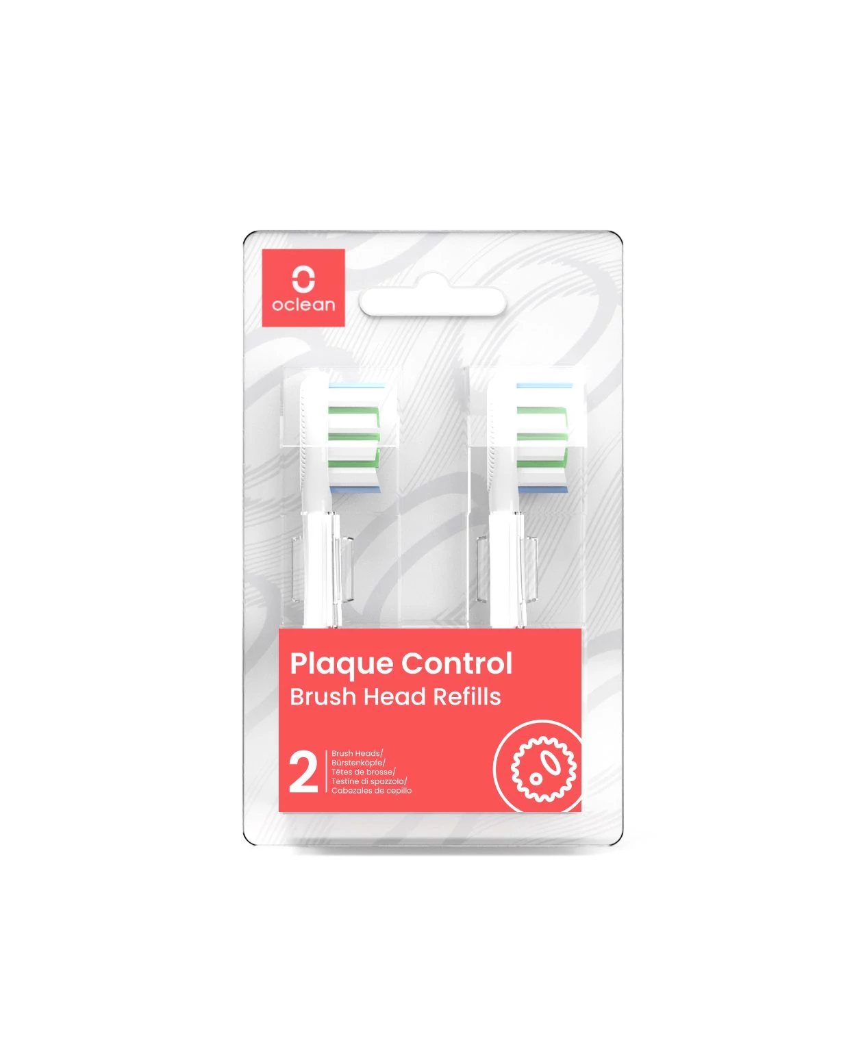 Oclean X Pótfej (2db) Fehér P1C1 Plaque Control