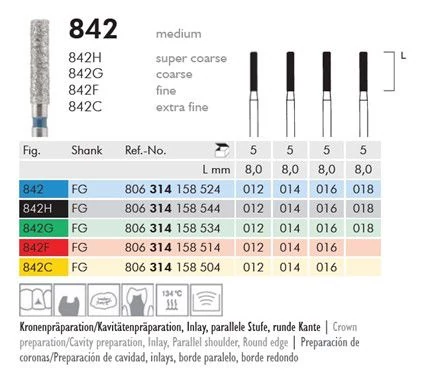 Gyémánt fúró turbinába 842314012