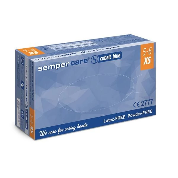 Sempercare Cobalt Blue, púdermentes nitril kesztyű XS 100db