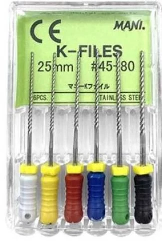K-File Mani 25mm sorozat 45-80