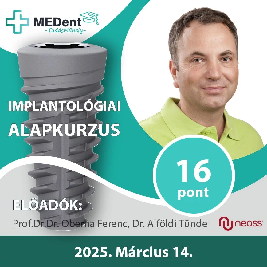 Implantológiai alapkurzus (SE-FOG/2025.I./00102)