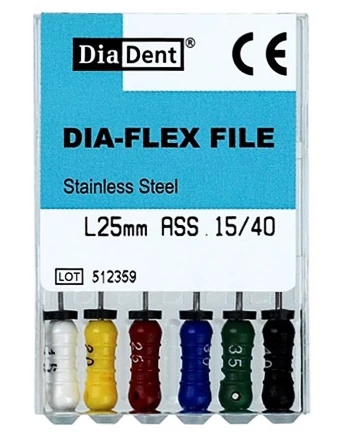 Flexible K-file(SS) 25mm 15-40 - Diadent