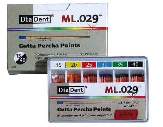 Guttapercha csúcs ML.029 ISO 08 120db - Diadent
