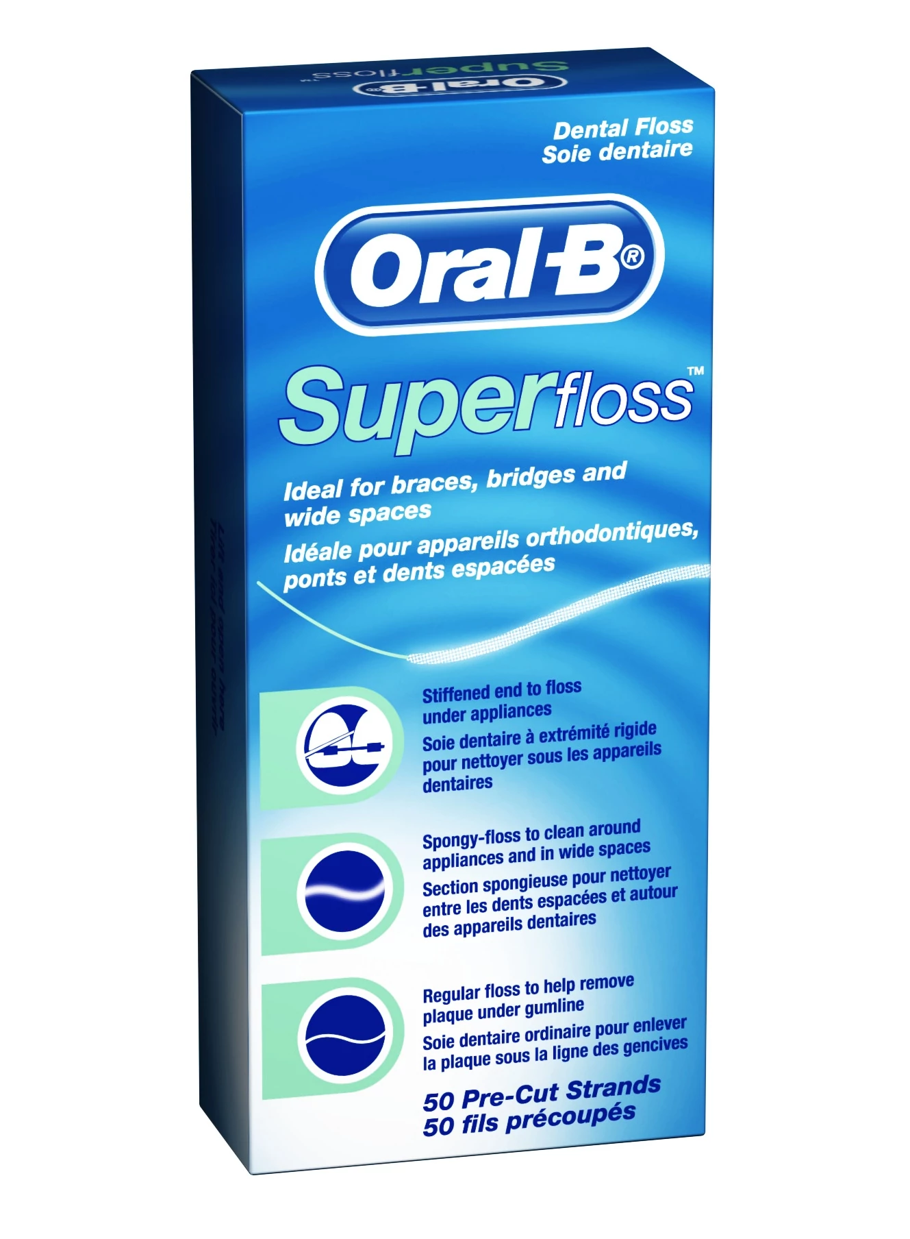 Superfloss fogselyem 50 Szál (menthol) - Oral-B-Braun