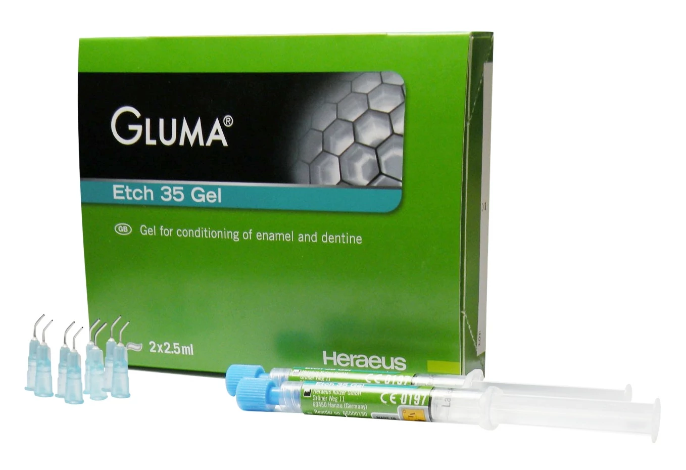 Gluma Etch 35 Gel 35%, 2x2,5 ml fecskendő + 12db kanül